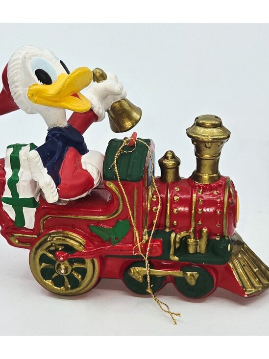 Disney Other - Donald Duck Christmas Train Figurine Ornament